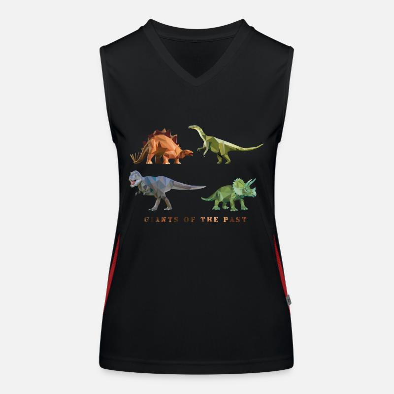 dinosaurier_06201402 Funktionelles Kontrast-Tank Top für Frauen
