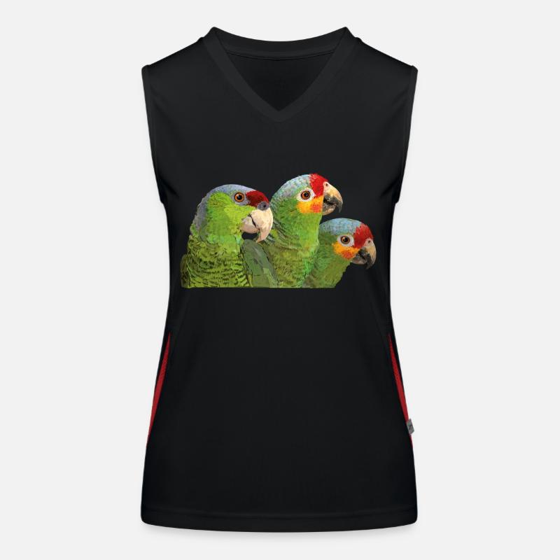 Red-fronted Amazon and lilac-crowned parrot Women's Functional Contrast Tank Top
