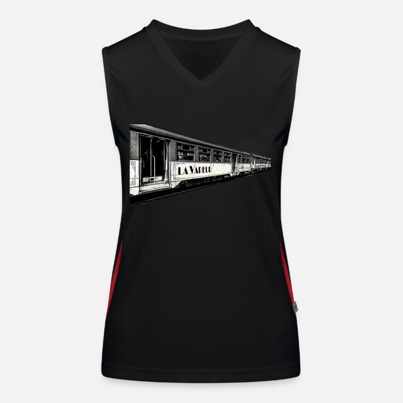 Der alte Dampfzugzug Funktionelles Kontrast-Tank Top für Frauen