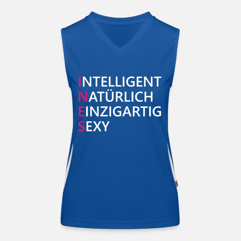 Ines Name Geschenk Funktionelles Kontrast-Tank Top für Frauen