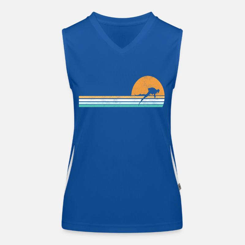 Taucher vintage Diving Funktionelles Kontrast-Tank Top für Frauen
