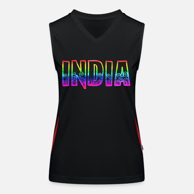 india rs regenbogen Funktionelles Kontrast-Tank Top für Frauen