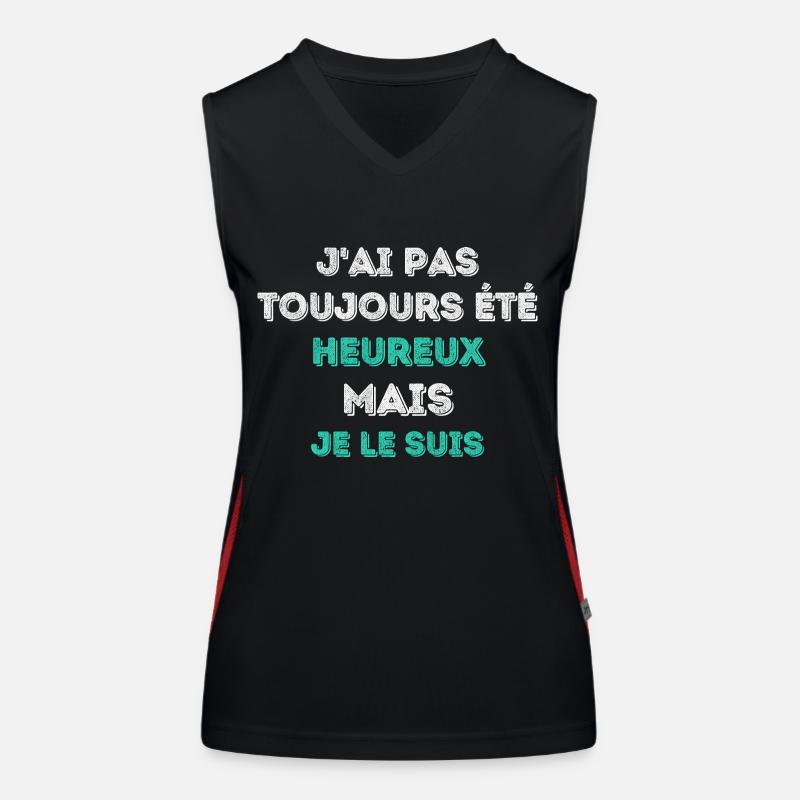 Happy, I am - Sonderausgabe Funktionelles Kontrast-Tank Top für Frauen
