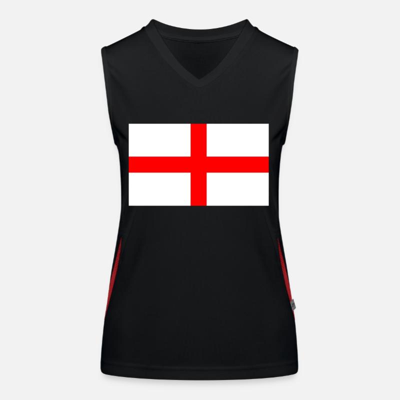 Saint George Drapeau de l’Angleterre Débardeur respirant contrasté Femme