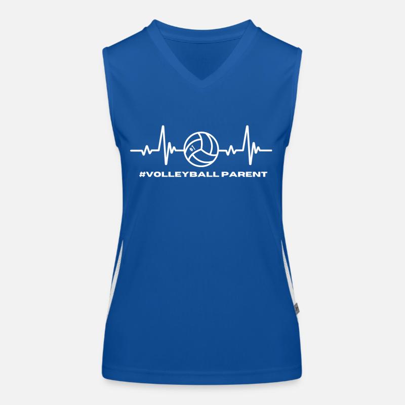Volleyball Mutter Papa Elternteil Funktionelles Kontrast-Tank Top für Frauen