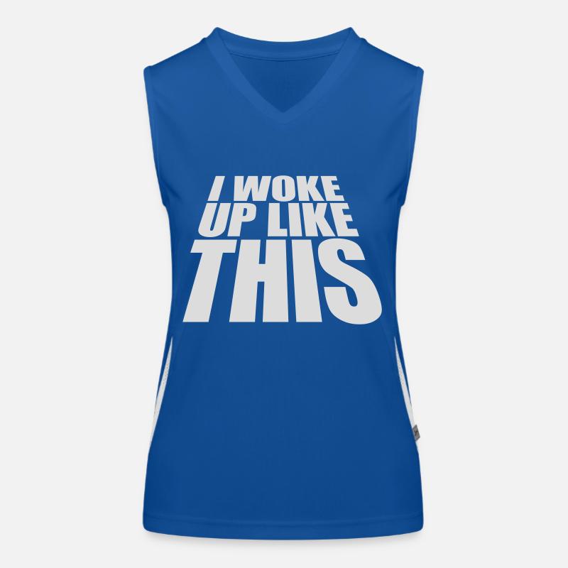 woke up like this Funktionelles Kontrast-Tank Top für Frauen