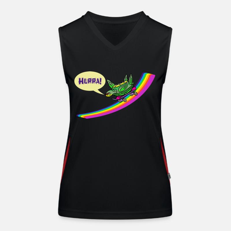 Kidcore Rainbow Turtle Skateboard Skating Women's Functional Contrast Tank Top