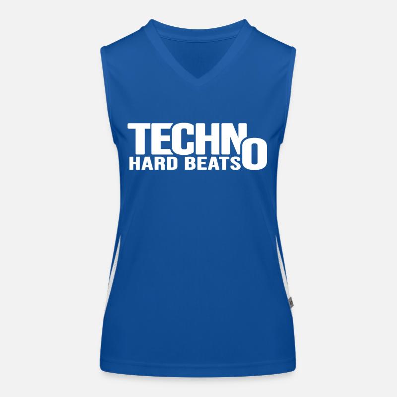 techno hard beats ravenation partypeople abfeiern Funktionelles Kontrast-Tank Top für Frauen