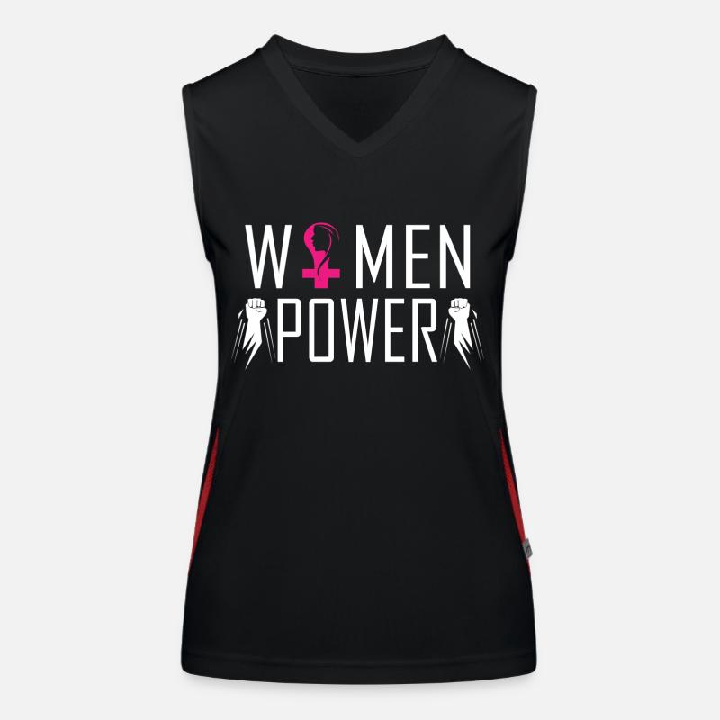 Frauenpower Funktionelles Kontrast-Tank Top für Frauen