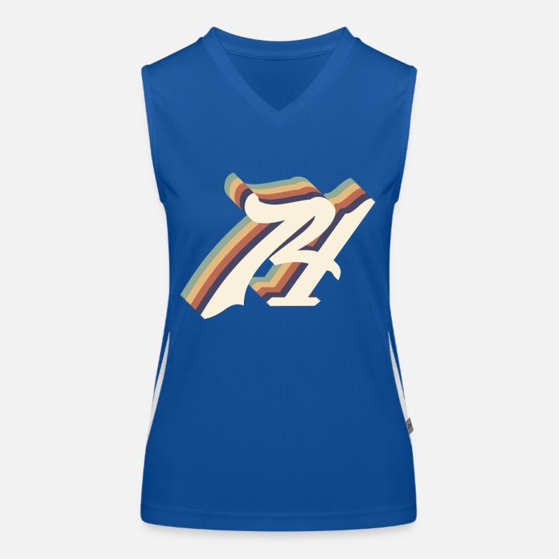 Vintage 74-jähriges Jubiläum Funktionelles Kontrast-Tank Top für Frauen