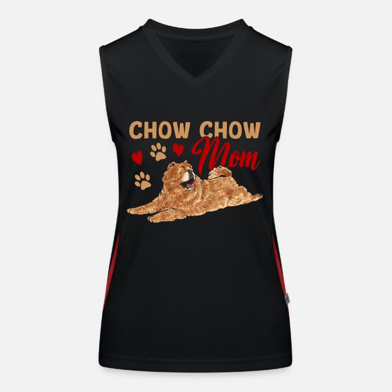 Chow Chow Hund Funktionelles Kontrast-Tank Top für Frauen