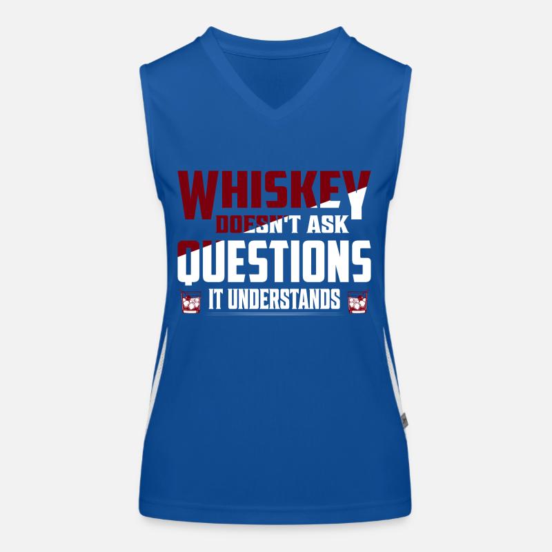 Le whisky ne pose pas de questions qu’il comprend Buvez Débardeur respirant contrasté Femme