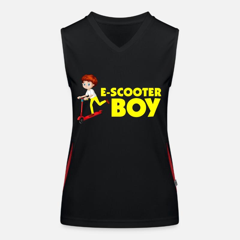 E-Scooter Roller Scooter Funktionelles Kontrast-Tank Top für Frauen