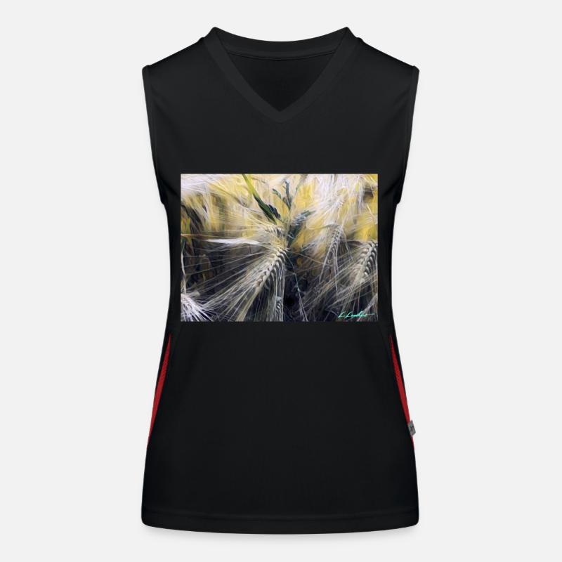 Weizen Funktionelles Kontrast-Tank Top für Frauen