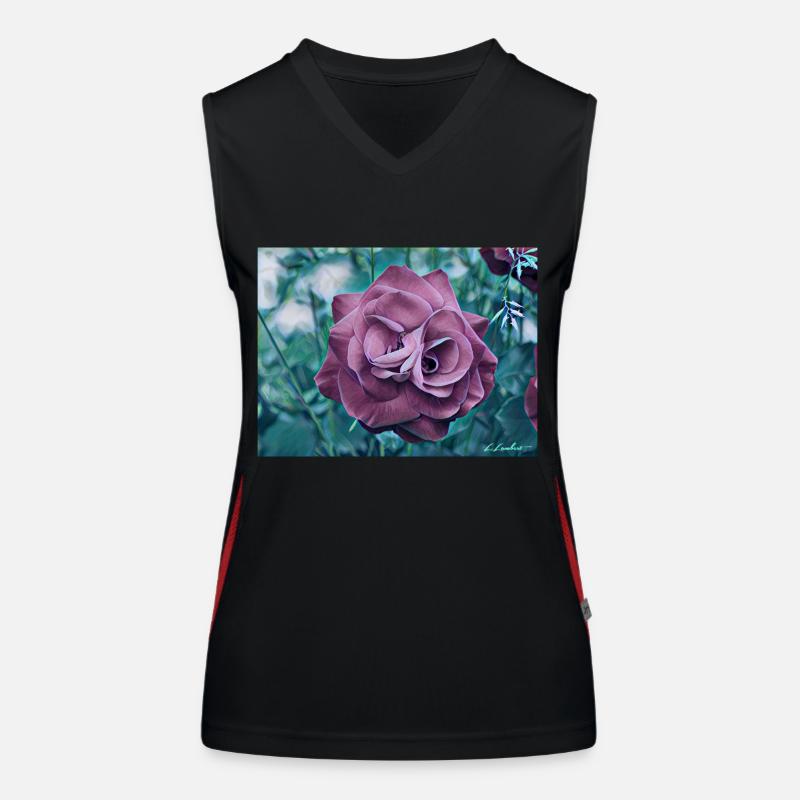 Rose - Women's Functional Contrast Tank Top - black/red
