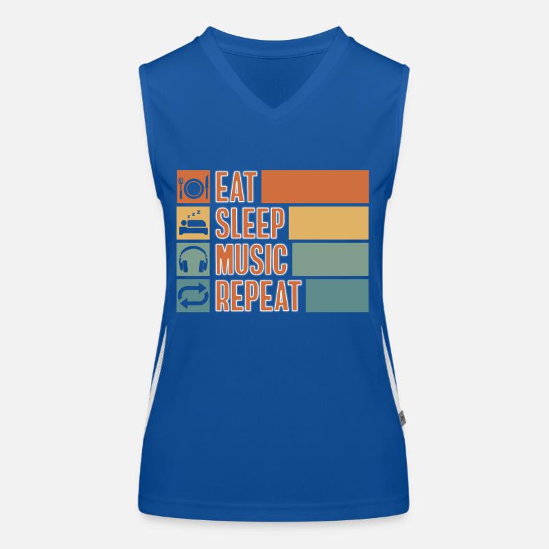 Dj Kopfhörer Lieder Funktionelles Kontrast-Tank Top für Frauen