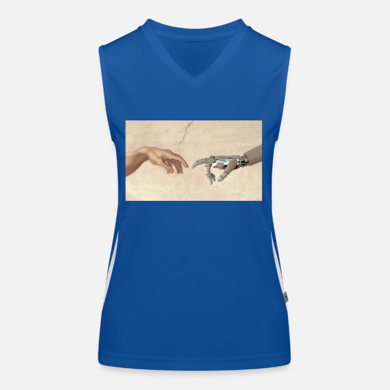 Hand des Roboters, Funktionelles Kontrast-Tank Top für Frauen