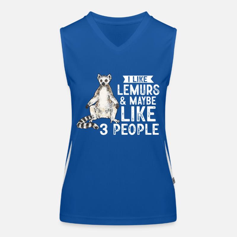 Lémurien à queue annelée Débardeur respirant contrasté Femme