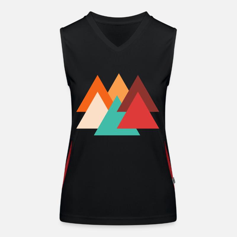 Retro-Dreieck Funktionelles Kontrast-Tank Top für Frauen