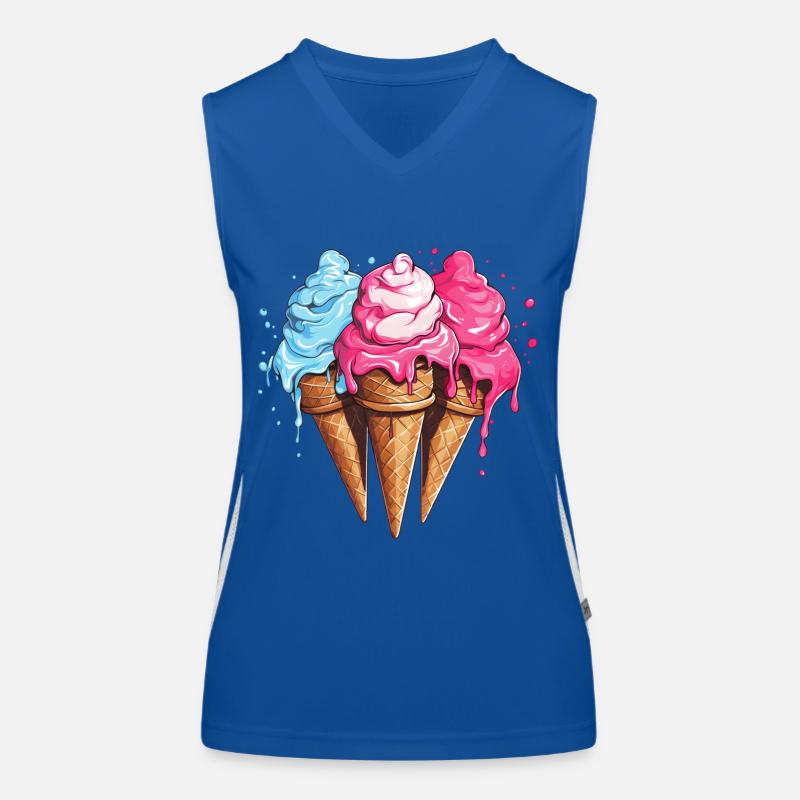 Eiscreme Eis Sommer Funktionelles Kontrast-Tank Top für Frauen
