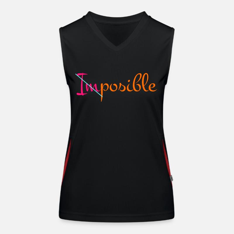 Rien n’est impossible Débardeur respirant contrasté Femme