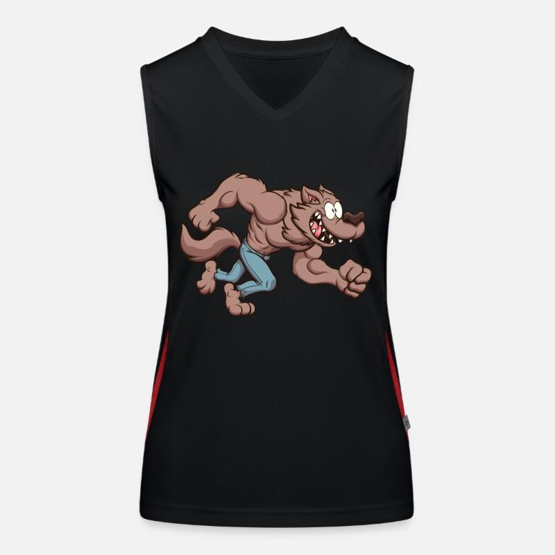 Loup-garou en cours d’exécution Débardeur respirant contrasté Femme