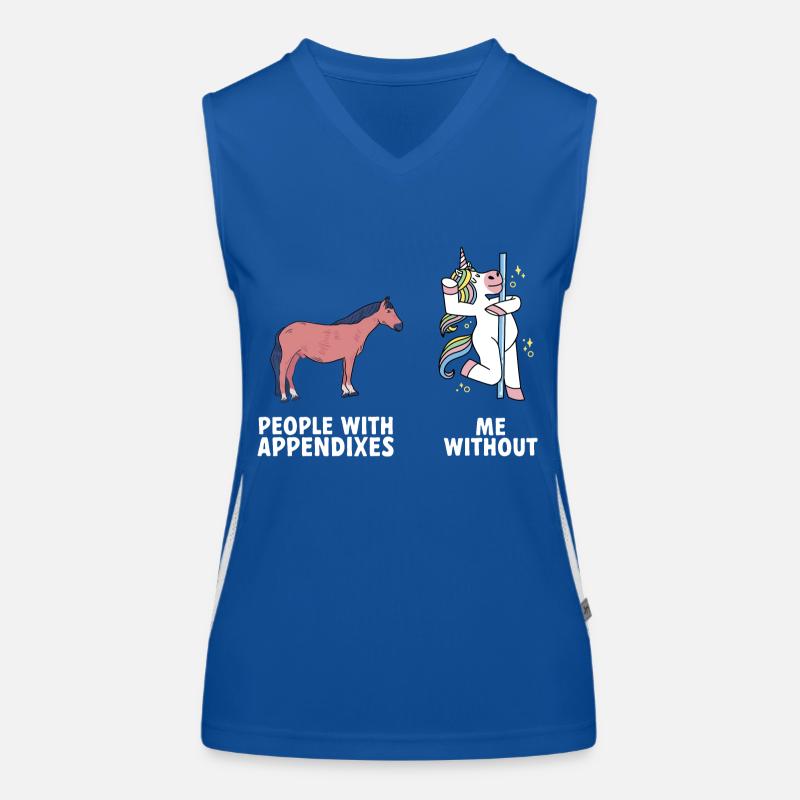 Blinddarm Operation Blinddarmentzündung Funktionelles Kontrast-Tank Top für Frauen