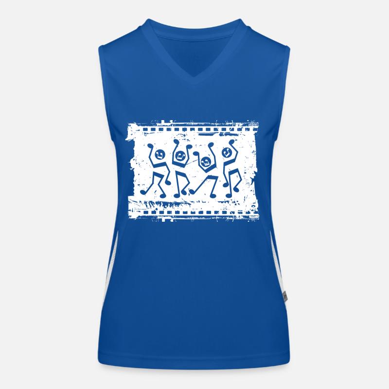 Musik Funktionelles Kontrast-Tank Top für Frauen