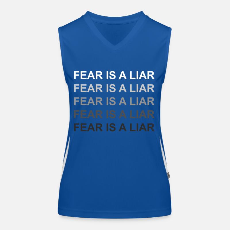 Angst ist ein Lügner Funktionelles Kontrast-Tank Top für Frauen