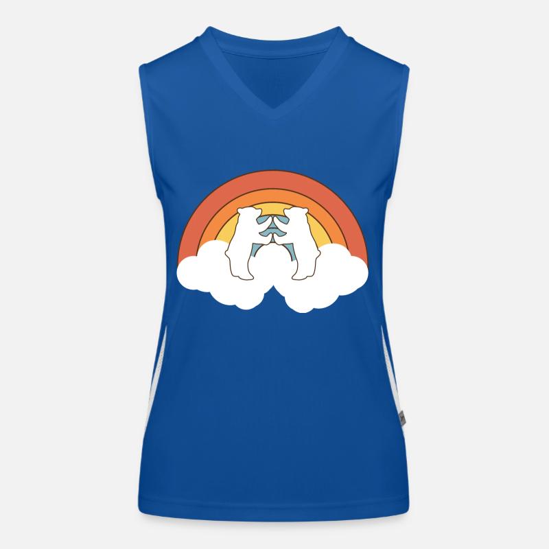 Zwei Eisbären Funktionelles Kontrast-Tank Top für Frauen