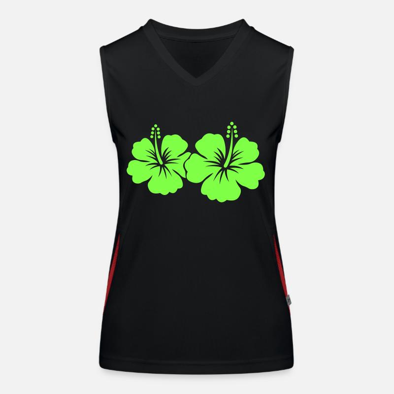 Hibiskus Blume Funktionelles Kontrast-Tank Top für Frauen