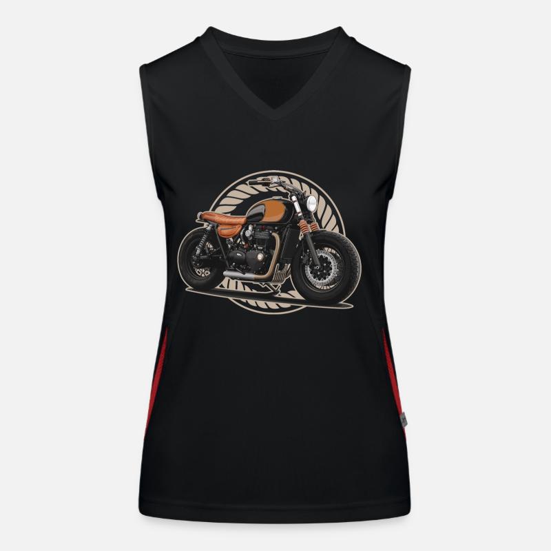 Bobber // Custom // Motorrad Funktionelles Kontrast-Tank Top für Frauen