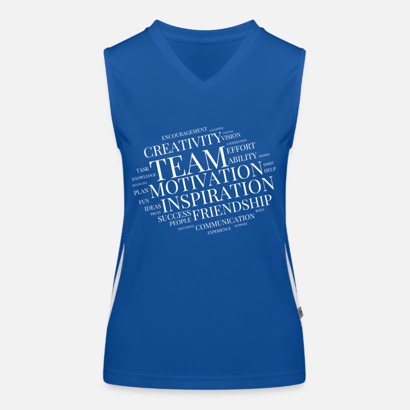Team Tagcloud Word Cloud Women's Functional Contrast Tank Top