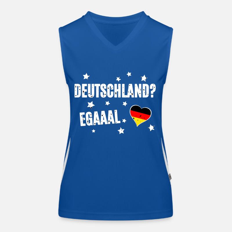 Lustiger Spruch Egal Funktionelles Kontrast-Tank Top für Frauen