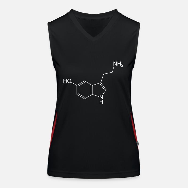Formule structurale de sérotonine Débardeur respirant contrasté Femme