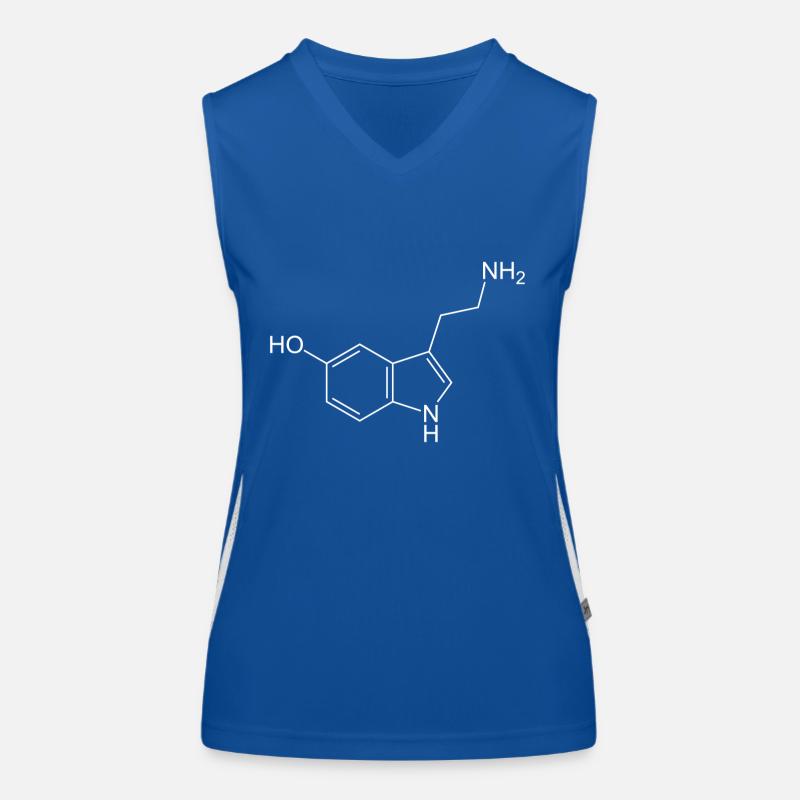 Serotonin structural formula Women's Functional Contrast Tank Top