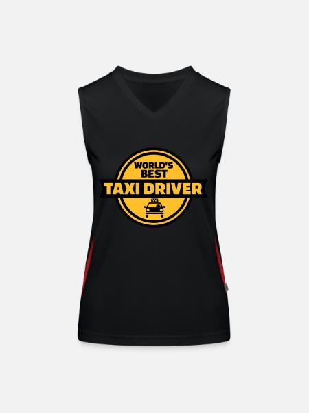 Taxifahrer - Funktionelles Kontrast-Tank Top für Frauen - Schwarz/Rot - Vorne