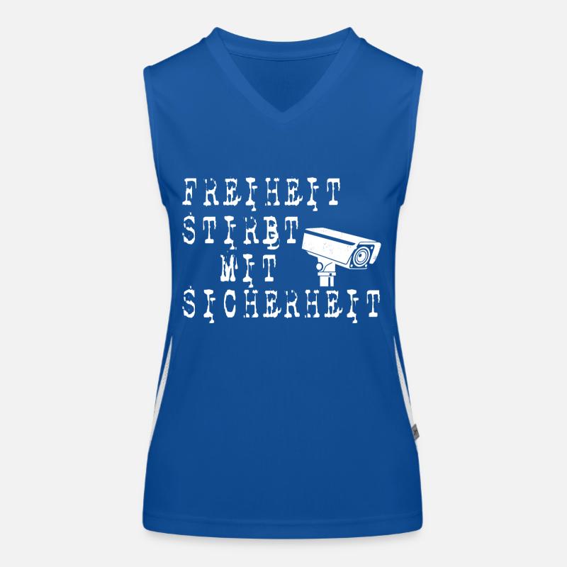 Freiheit stirbt mit Sicherheit Funktionelles Kontrast-Tank Top für Frauen