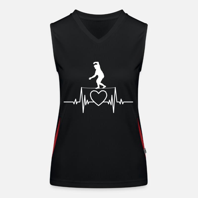 Slackline Tricklining Geschenk Slackliner Funktionelles Kontrast-Tank Top für Frauen