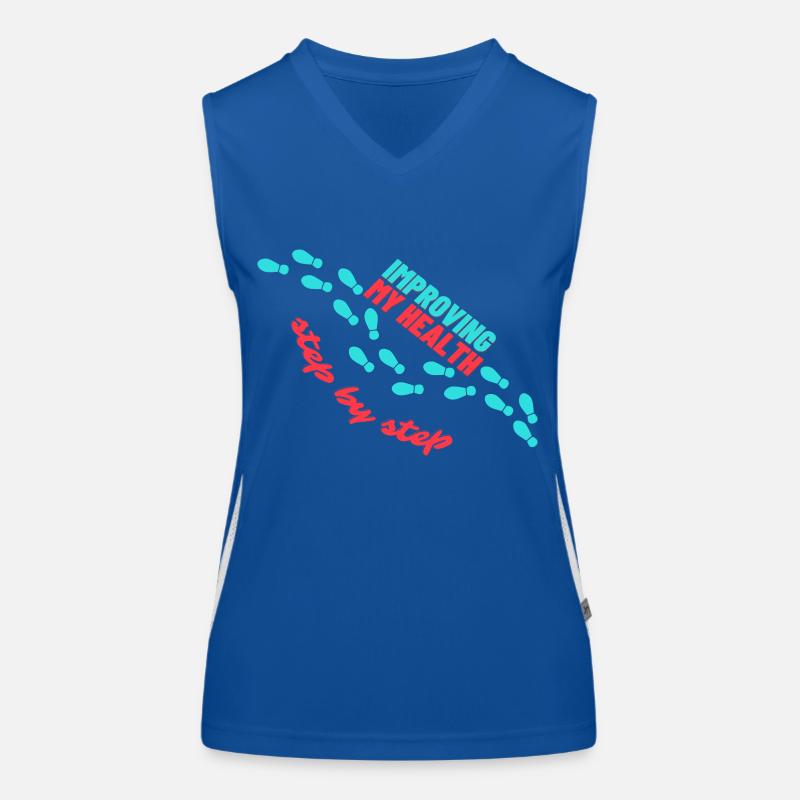 Ma santé devient priante pas à pas Débardeur respirant contrasté Femme