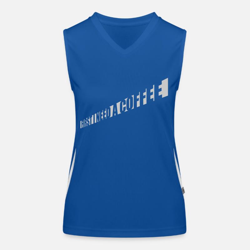 Fist I need Coffee Funktionelles Kontrast-Tank Top für Frauen