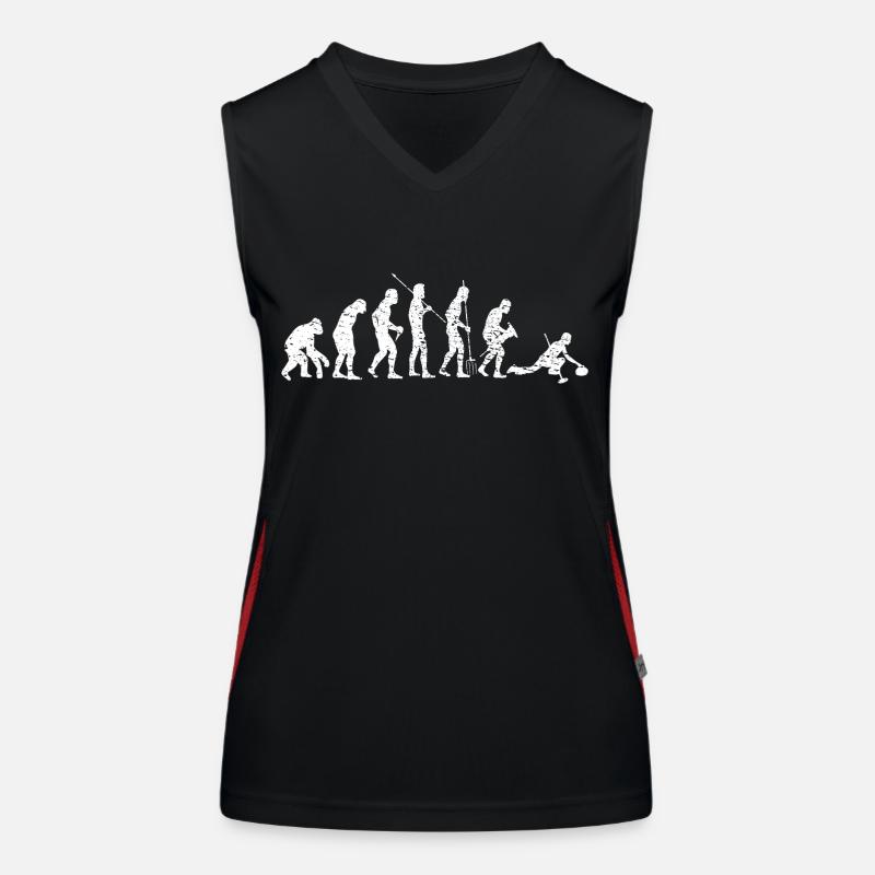 Curling Stein Curl Geschenk Curler Curlingstein Funktionelles Kontrast-Tank Top für Frauen
