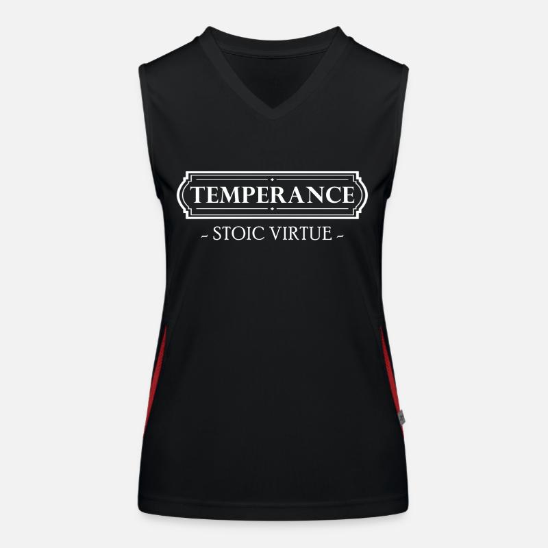 Stoïcisme Cadeau Vertu stoïque Tempérance Débardeur respirant contrasté Femme