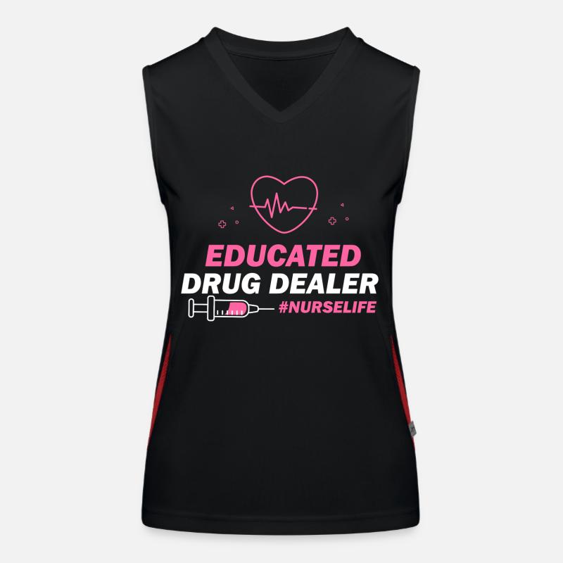 Nurse Life, Krankenschwester, Pflegekraft Funktionelles Kontrast-Tank Top für Frauen
