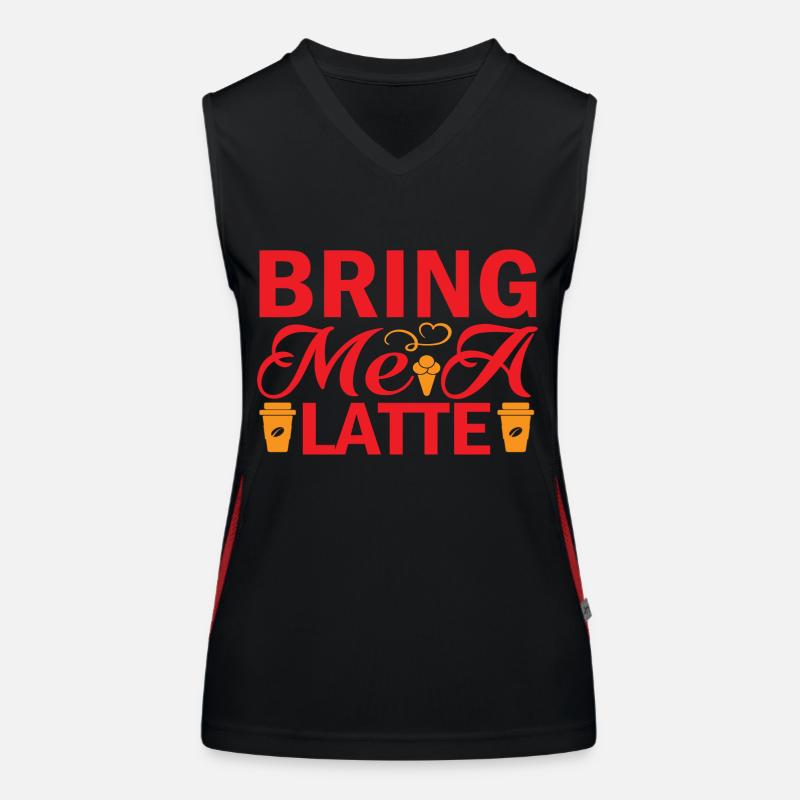 Bring me a Latte Funktionelles Kontrast-Tank Top für Frauen