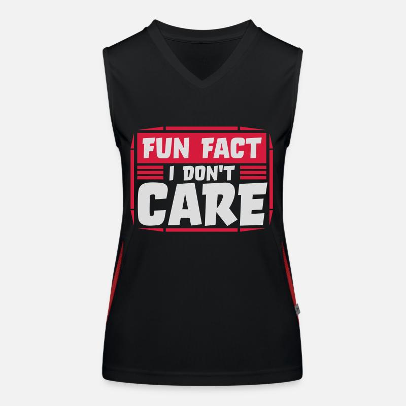 I dont care fact Funktionelles Kontrast-Tank Top für Frauen