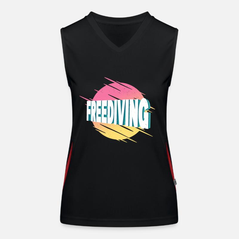 Freediving Apnoetauchen Freitauchen Tauchen Funktionelles Kontrast-Tank Top für Frauen