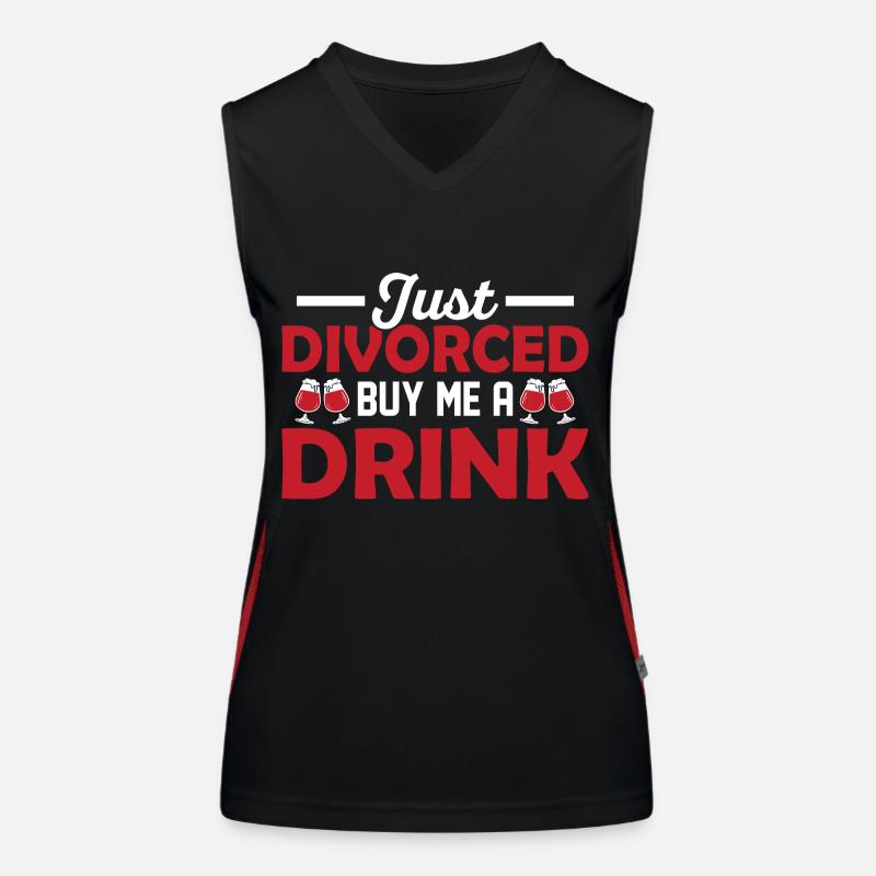 Just Divorced Buy Me A Drink Divorcee Divorce Funktionelles Kontrast-Tank Top für Frauen