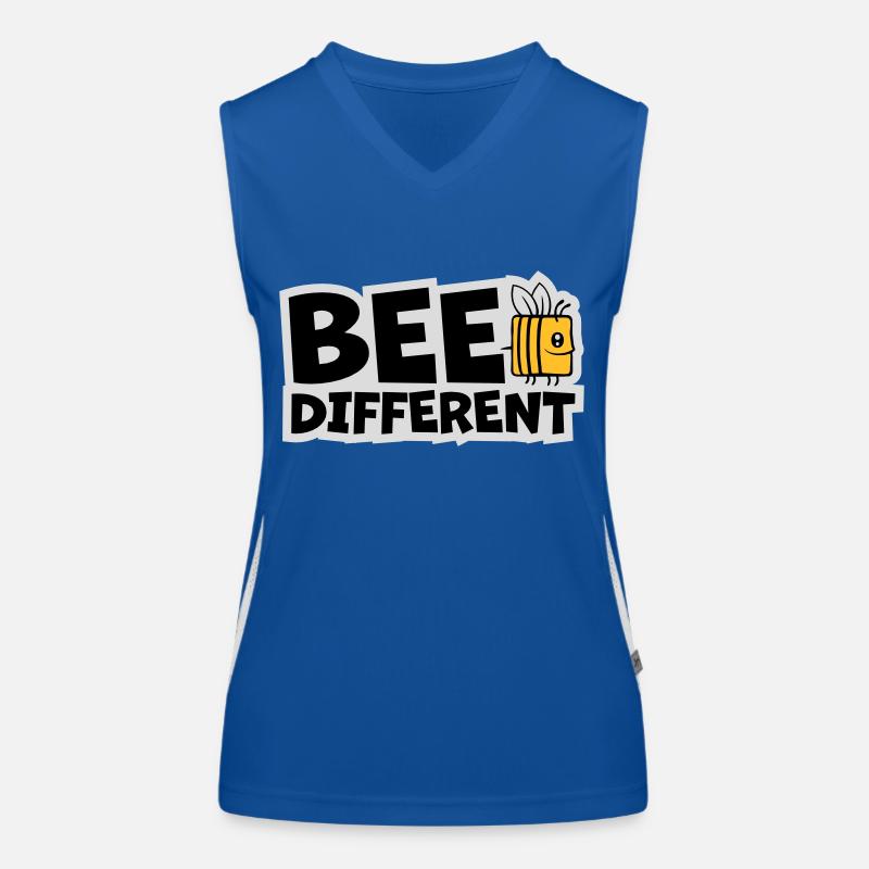 bee different Spruch Zitat Funktionelles Kontrast-Tank Top für Frauen