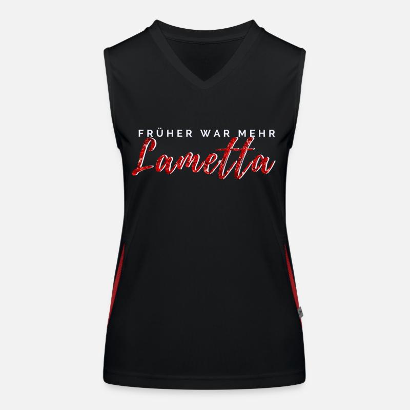 Weihnachtspullover - Früher war mehr Lametta Funktionelles Kontrast-Tank Top für Frauen